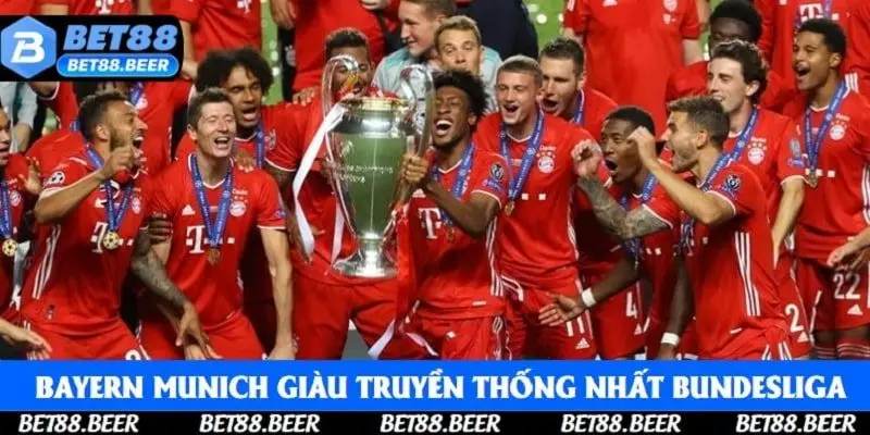 Bayern Munich được biết đến là đội có bề dày thành tích số 1 VĐQG Đức Bayern Munich được biết đến là đội có bề dày thành tích số 1 VĐQG Đức